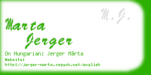 marta jerger business card