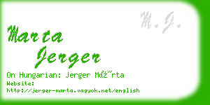 marta jerger business card